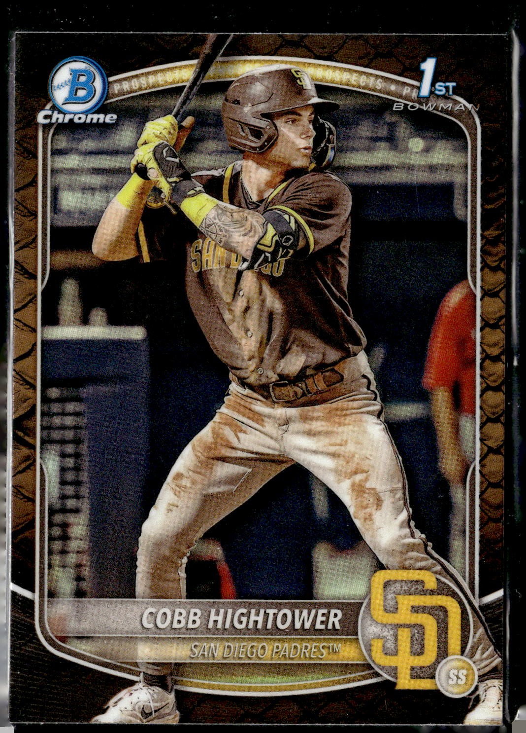 2025 Bowman #BCP-104 Cobb Hightower Chrome Prospects Reptilian Refractor Padres
