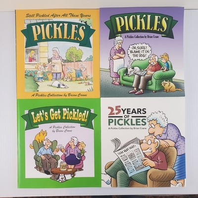 Lot of 4 Pickles Comics Books Brian Crane 25 Years of Pickles, Let's Get Pickled