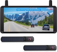 AUTO-VOX 2 Solar Wireless Backup Camera: 6    16:9 HD Monitor with Dual Antenna