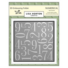 Lisa Horton Crafts Embossing Folder-Numberical