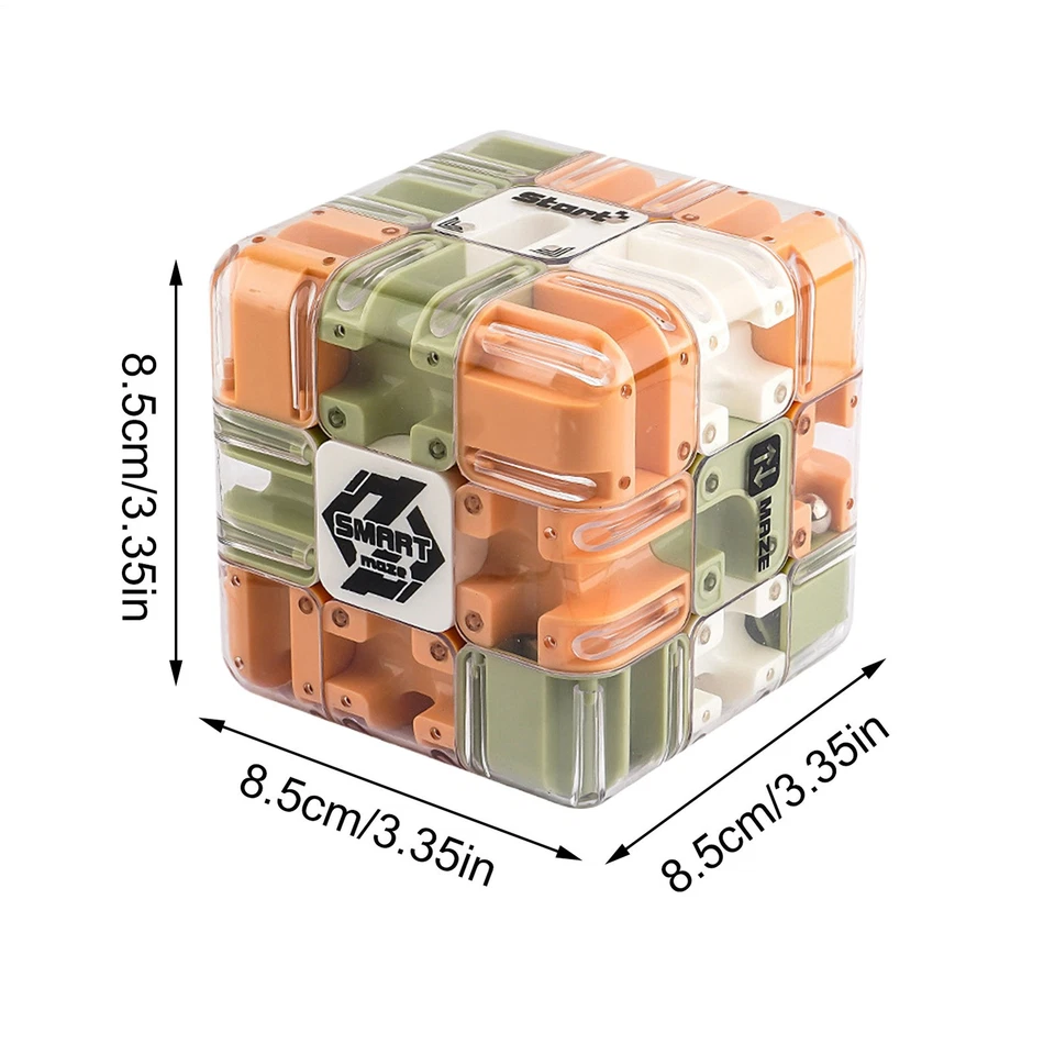 3D Spinning Marble Maze Cube Puzzle, Brain Learning And Educational Toys - Image 2 of 4