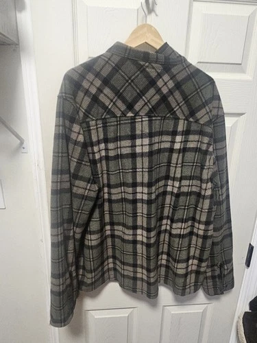 Men's BC Clothing Plaid Fleece Jacket Button Front xxl New Without Tags. image 3