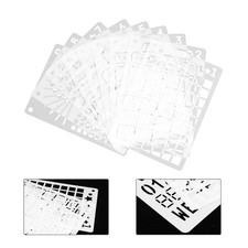 24Pcs White Durable Journal Painting Stencils for Kids Scrapbook Templates