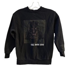 Kids H M Star Wars Darth Vader The Dark Side Black Crewneck Sweatshirt Size 8-10