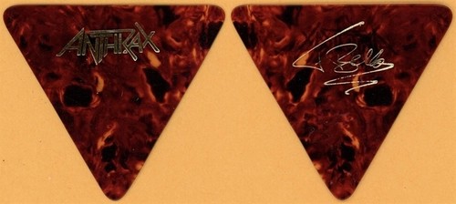 Anthrax 1985 Spreading the Disease concert tour Frank Bello stage Guitar Pick