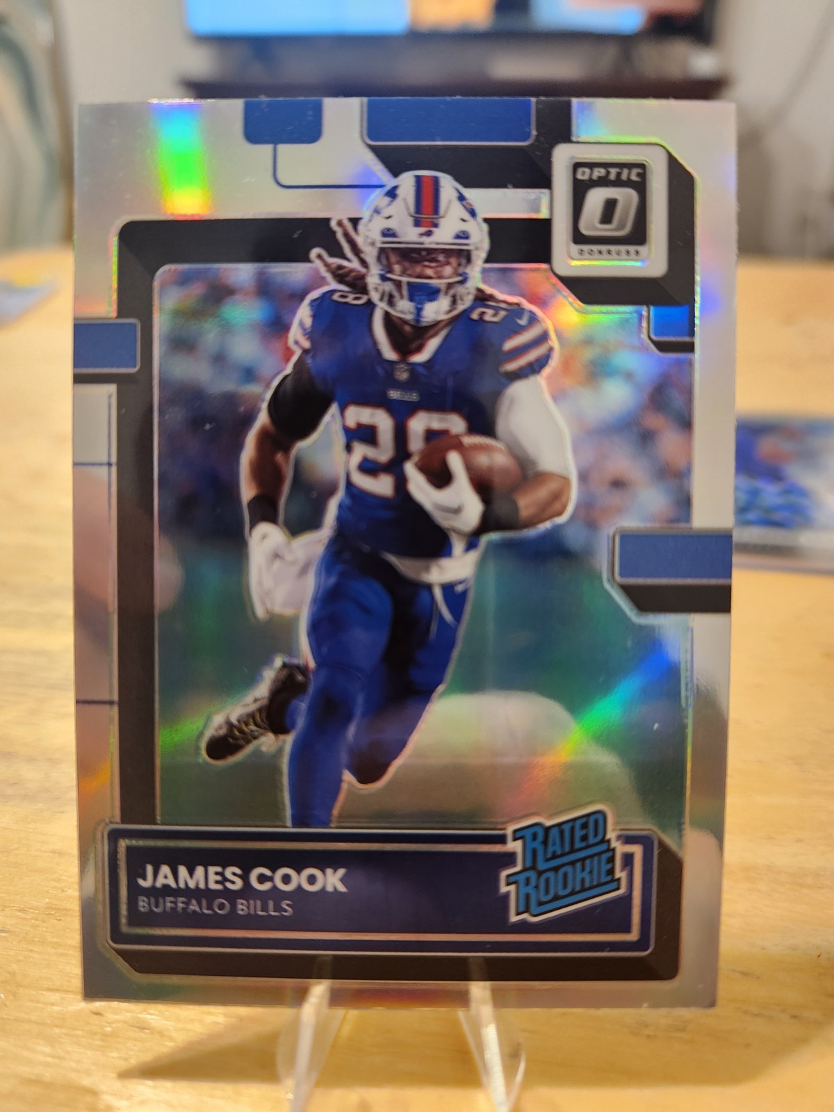 2022 James Cook RC Optic HOLO Silver Prizm Rookie BILLS Donruss #215 Mint