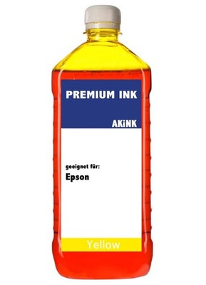 Akink Druckertinte Tinte Yellow für Epson EcoTank  ET-3750 - 100 ml