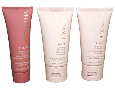 Vegamour Gro Revitalizing Shampoo Conditioner and Hair Mask Set Travel Size NEW