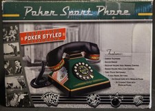 Poker Styled Telephone Poker Table Sport Phone Corded / Open Box / Works