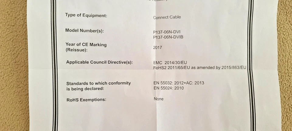 TRIPP LITE Mini Display Port 1.2 to DVI Adapter Model: P137-06N-DVI-V2, NEW - Image 2 of 4