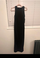 Shien Women’s Maternity Maxi Dress Black Sleeveless Long Size M