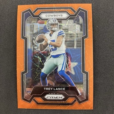 Trey Lance 2023 Panini Prizm Orange Lazer Prizm #274 Dallas Cowboys