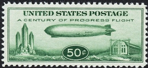 U.S. Airmail #C18  50 cent Zeppelin MNH OG  VF/XF '26 CV $85 - product listing photo