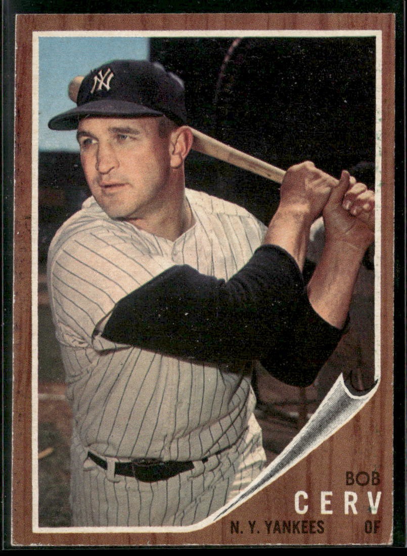 1962 Topps #169a Bob Cerv EX/EX-MT