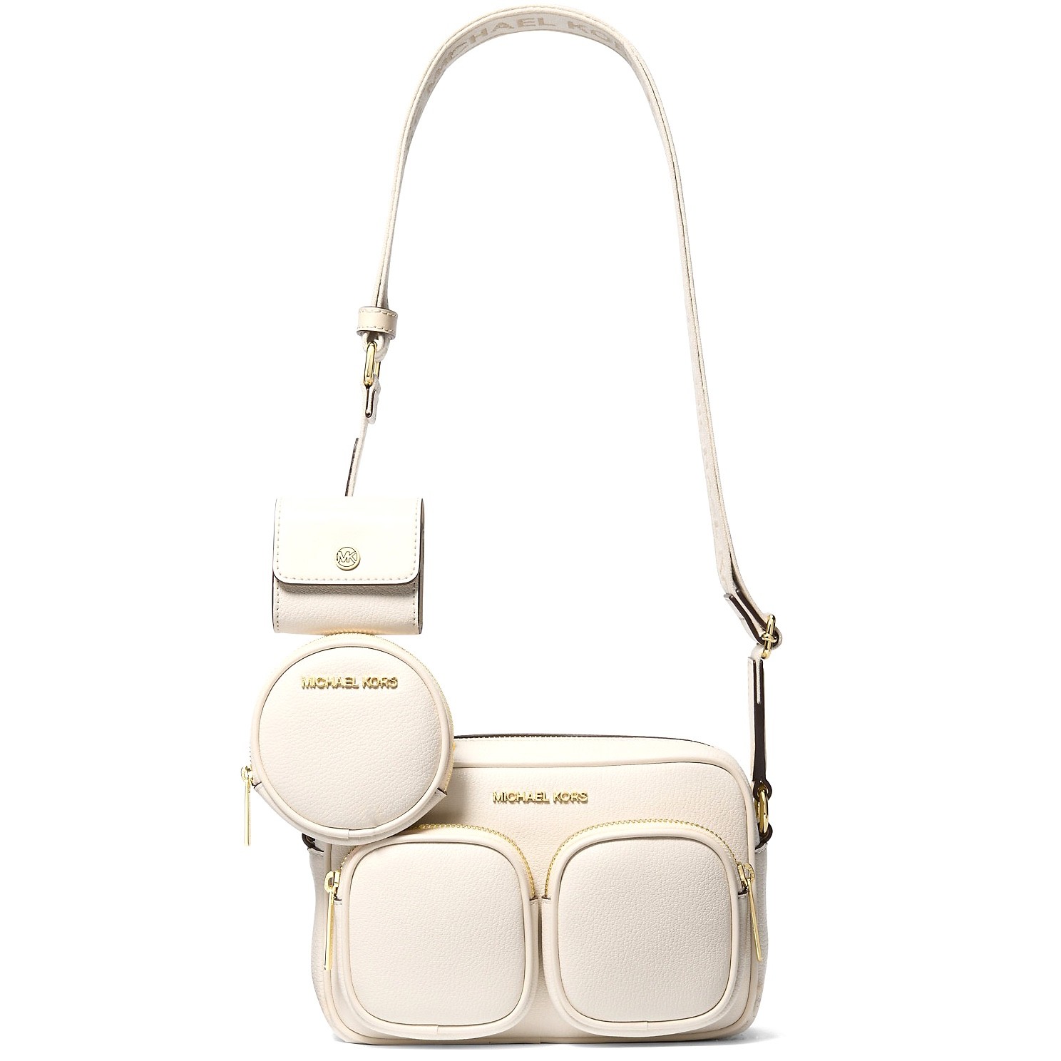 MICHAEL KORS Small Leather Crossbody Bag with Coin Pouch & Earbud Case 35S2GTTC6