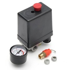 Interruptor de presión de compresor de aire de 4 puertos 175 psi válvula de seguridad regulador colector