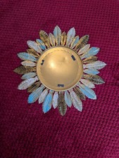 Decorative Metal Feather Mirror Frame Without Mirror Glass 40cm Diameter New