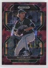 2022 Panini Prizm Draft Picks Burgundy Cracked Ice 14/23 Will Rudy #PDP162 b9e