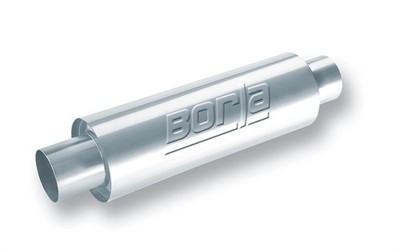 BORLA For Sportsman XR-1 Round Muffler 3.5in In/Out, 15in Length, Stainless