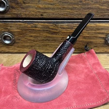 UNSMOKED Artisan Claudio Cavicchi Sandblasted Straight Billiard Sitter Pipe