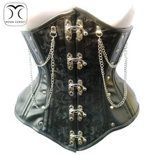 Underbust Waspie Corset Waist Trainer Corset Steel Boned Heavy Duty Clap Closure