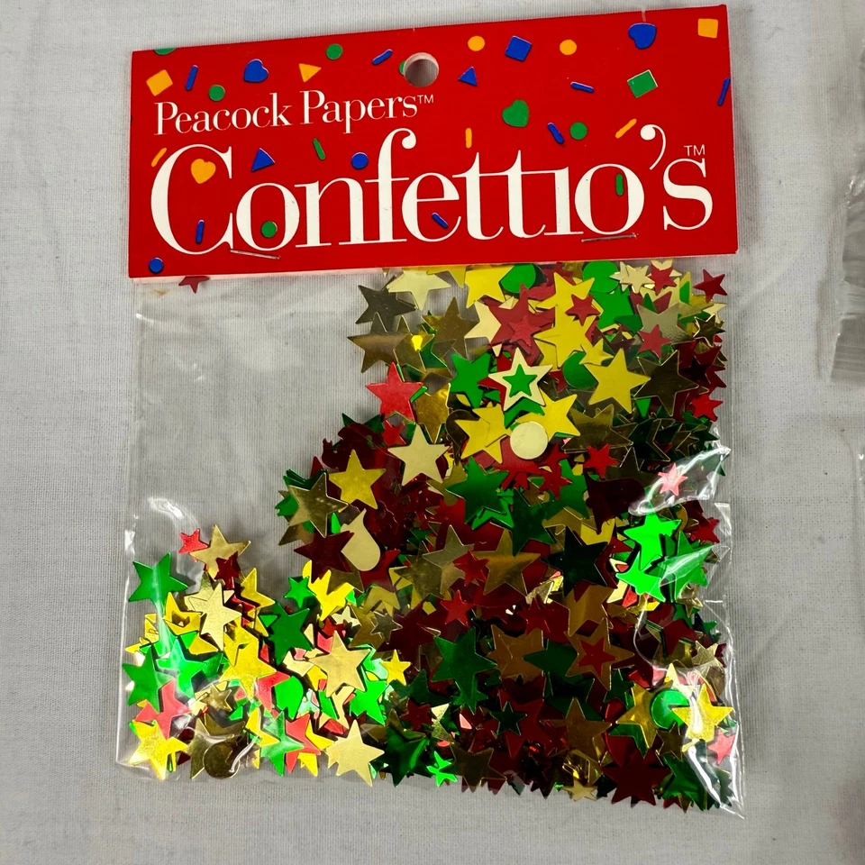 Papeles Pavo Real Navidad Confeti Fiesta Suministros Nuevo de Colección Foto 3 de 4