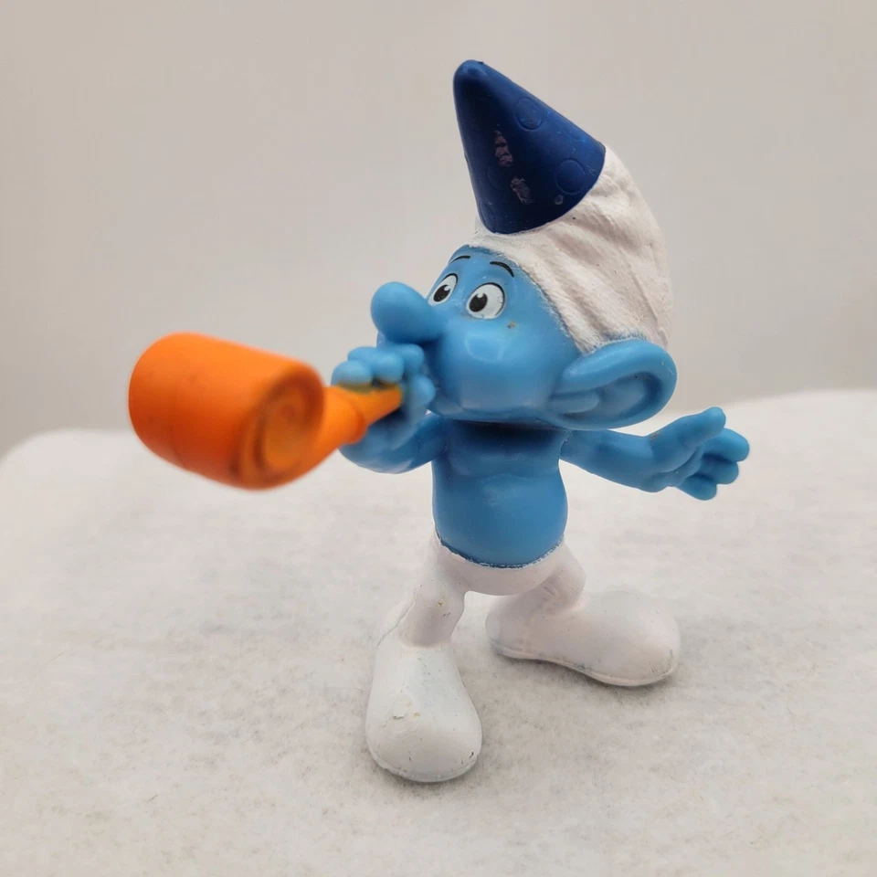 Lote de figuras vintage de PVC de felpa de LOS PITUFOS 5 piezas - Wallace Berrie Peyo Schleich Foto 4 de 4