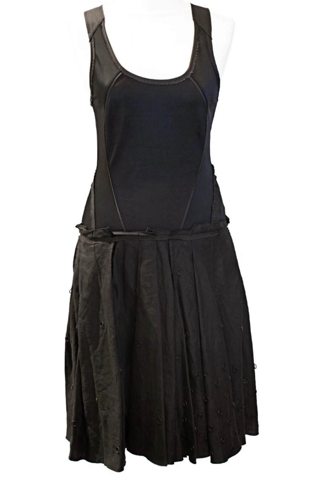 BOTTEGA VENETA ABITO MIDI NERO IT46 UK14 NUOVO CON ETICHETTE PREZZO DI LISTINO £3100
