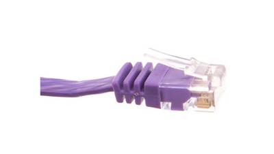 Patchkabel flach Patchcord U/UTP Kat.6 lila 2m 96417