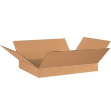 Corrugated Cardboard Shipping and Mailing Boxes, 26" L x 20" W x 4" H, Brown/...