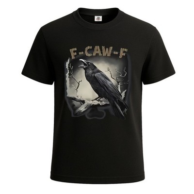 Black Crow F-Caw-F Black Bird Scary Crow Herren TShirt Geschenk Party Neuheit T-Shirt Top
