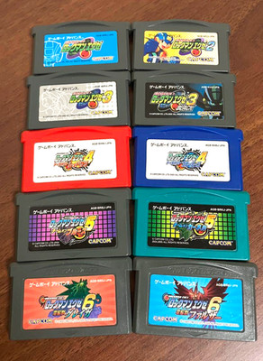 Lot 10 Rockman EXE 1 2 3 4 5 6 set GBA Nintendo Gameboy Advance Japan Tested