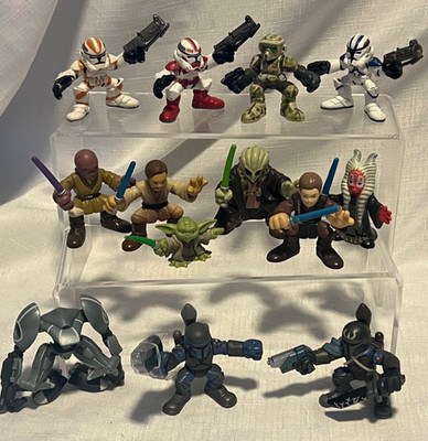 Star Wars Galactic Heroes Lot Death Watch Pre Vizsla Mandalorian Aqua droid wow