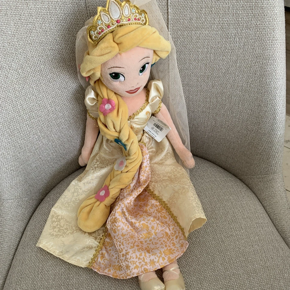 Disney Store Tangled Rapunzel Wedding Bride 21in Plush Doll Sold Out New W Tags - Image 4 of 4