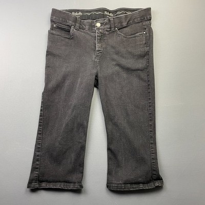 Rafaella Weekend Capri Pants Women's 10 Black Stretch Cropped Denim Casual