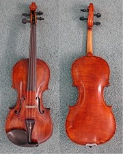 RESTORED ANTIQUE 4/4 VIOLIN SIGNED S J HRINAIK STRUTHERS, OHIO W/CASE BOW 1925