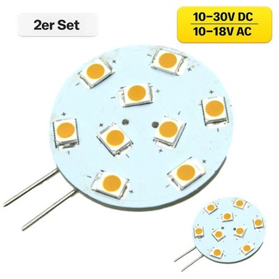 G4 LED 12V 24V Warmweiß 2900K 1,6W 2er Set 150lm dimmbar CRI92