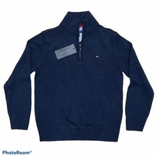Tommy Hilfiger Boy's Quarter Zip Pullover Sweater Size Small NWT 8 10