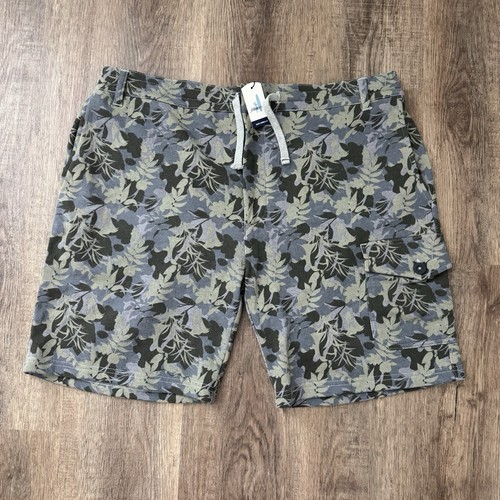 NWT Johnnie-O Jungle Lounger Charcoal Sweat Shorts Mens Size L Cargo