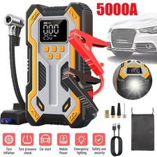 5000A Car Jump Starter with Air Compressor 150PSI 12V, Car Jump Box LED Display
