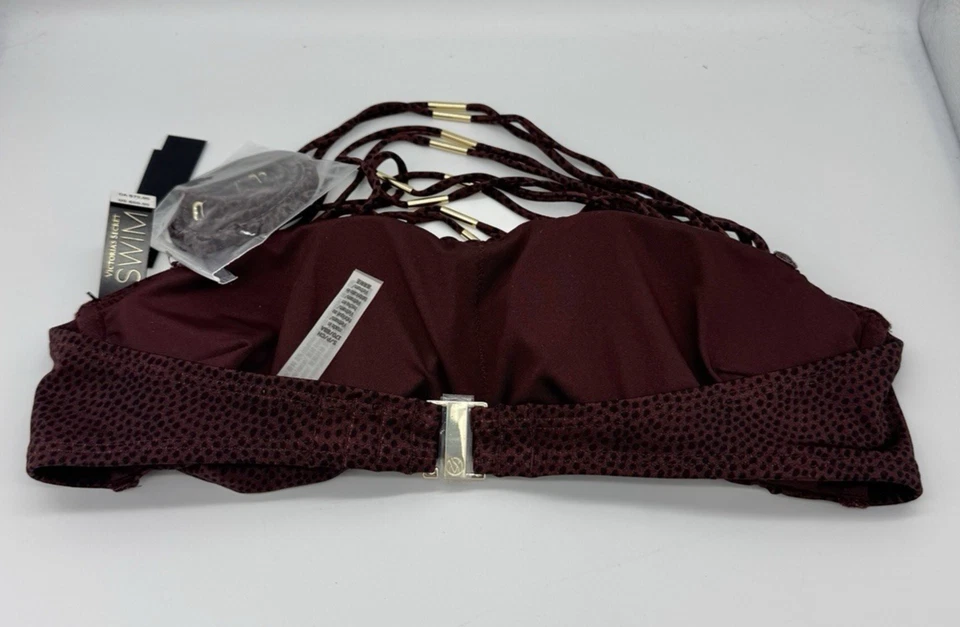 Top de bikini Victoria's Secret Swim VS Archives con tiras herrajes bandeau talla S nuevo con etiquetas Foto 4 de 4
