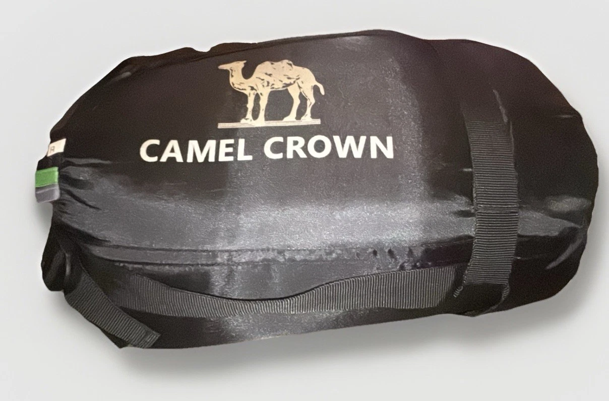 Camel Crown Sleeping Bag, Green Waterproof Lightweight Portable Gear NEW