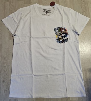 Vendetta Inc. Mens T-shirt, Premium, Size XL, White With Motif, New With Tags