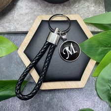 5 Stainless Steel Initial M Pendant Charm Wristlet Keychain New Free Ship D1793