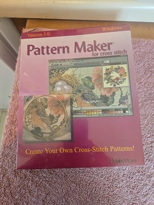 NEW HobbyWare Pattern Maker for Cross Stitch Version 3.0 Windows Program CD