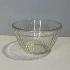 Pyrex 7401-S Glass Bowl Clear Ribbed 3 Cups Vintage USA