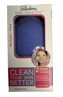 Pulsaderm Sonic Washcloth Face Skin Brush Micro Pulse Cleansing
