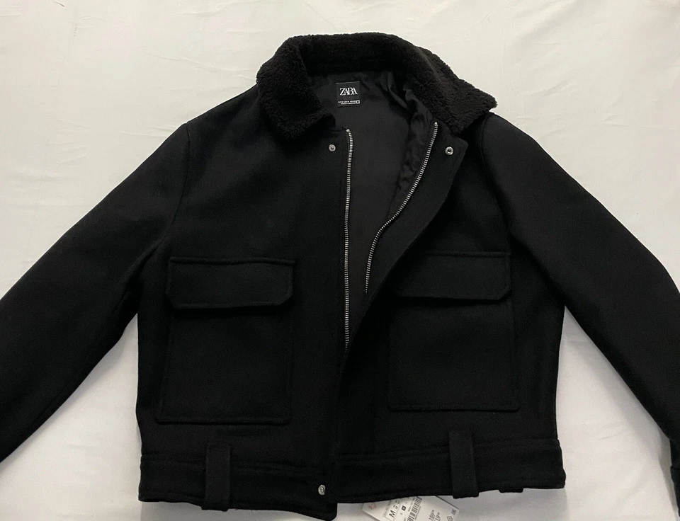 ZARA CLASSIC CROPPED LENGTH JACKET SIZE Medium - Image 2 of 4