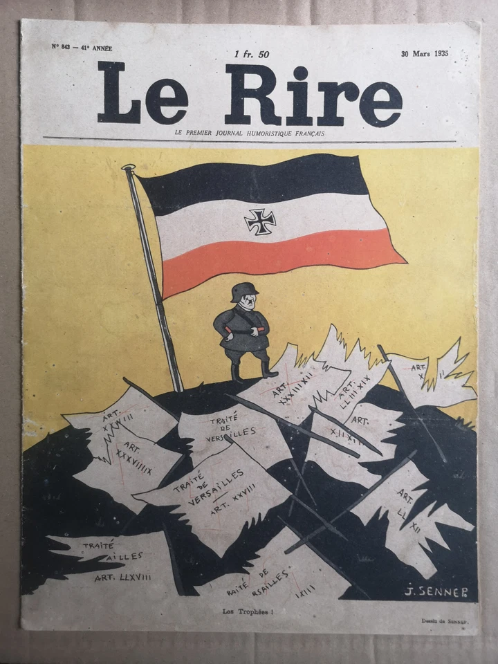 Le Rire n°843 du 30/03/1935; Journal humoristique Ed. Original - Photo 1/1