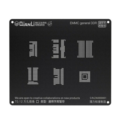 QIANLI iBlack 3D BGA Reballing Stencil for EMMC DDR Reballing Pins Tin Plant Net